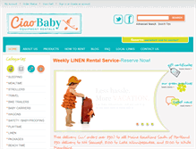 Tablet Screenshot of ciaobabyequipmentrentals.com